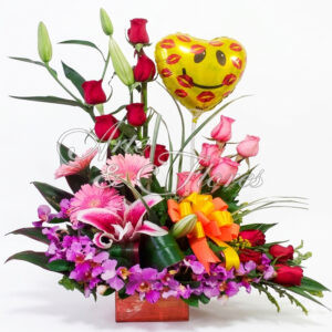 Arreglo Floral con Lirios, Rosas | Arte & Flores