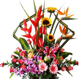 Arreglo Floral Exótico y Frutal | Arte & Flores Cali