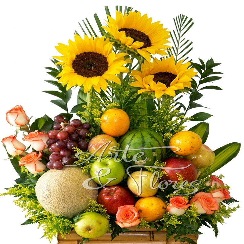Arreglo Frutal con Girasoles