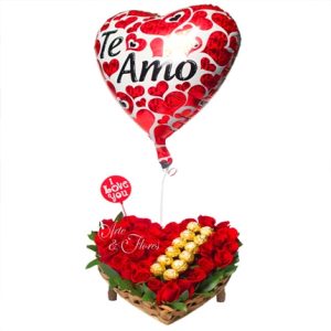 Corazón de Rosas Rojas Cali