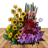 Arreglo Floral Rosas y Girasoles