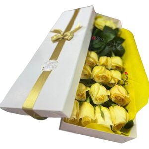 Caja de rosas amarillas Cali