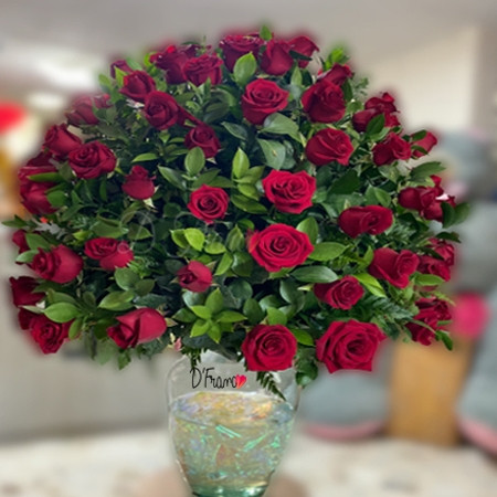 Jarrón de rosas Cali