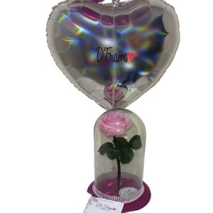 ROSA ETERNA CALI CON GLOBO