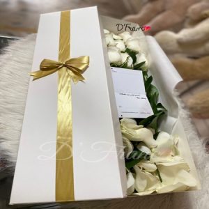 Caja de rosas blancas Cali