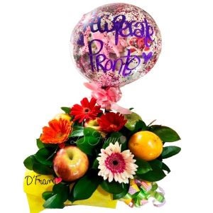 Frutero con gerberas lindo