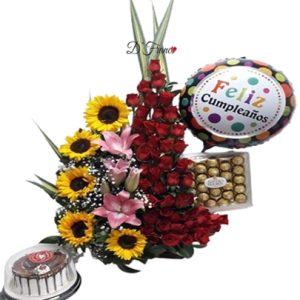 Arreglo floral Combo Cumpleaños Cali
