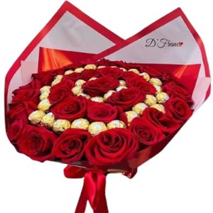 Bouquet de rosas con chocolates Cali