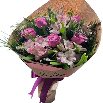 Bouquet de rosas y astromelias Cali