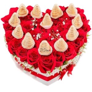 Caja de rosas Y fresas con chocolate Cali