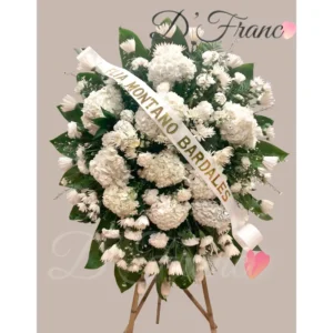 Corona funebre con Hortensias