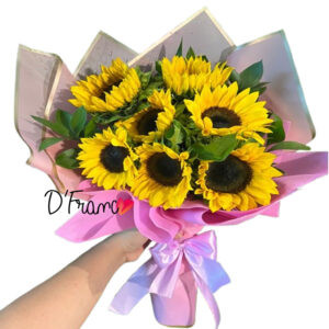 Flores a domicilio Cali, ramos de girasoles, floristería en Cali económica, arreglos frutales y flores.