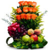 Arreglo Frutal Con Rosas