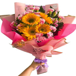 Bouquet de Girasoles y Claveles