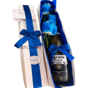 Caja de Rosas con Cerveza